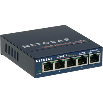NETGEAR GS105 Nie zarządzany Gigabit Ethernet (10 100 1000) Niebieski