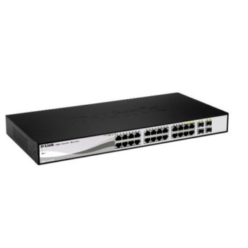 D-Link DGS-1210-26 łącza sieciowe Zarządzany L2 Gigabit Ethernet (10 100 1000) 1U Czarny, Szary