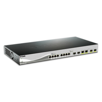 D-Link DXS-1210-12TC łącza sieciowe Zarządzany L2 10G Ethernet (100 1000 10000) 1U Czarny, Srebrny