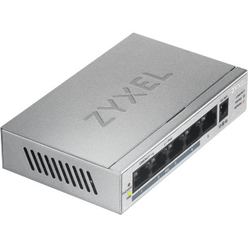 Zyxel GS1005HP Nie zarządzany Gigabit Ethernet (10 100 1000) Obsługa PoE Srebrny