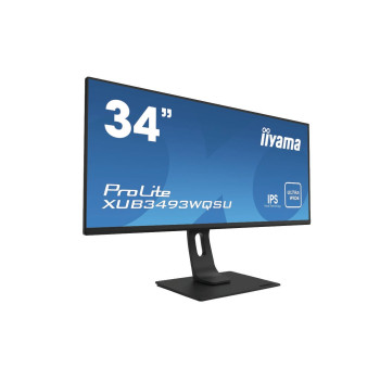 iiyama ProLite XUB3493WQSU-B1 monitor komputerowy 86,4 cm (34") 3440 x 1440 px UltraWide Quad HD LED Czarny