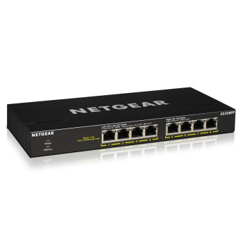 NETGEAR GS308PP Nie zarządzany Gigabit Ethernet (10 100 1000) Obsługa PoE Czarny