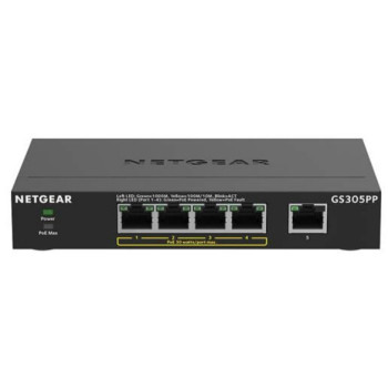 NETGEAR GS305PP Nie zarządzany Gigabit Ethernet (10 100 1000) Obsługa PoE Czarny