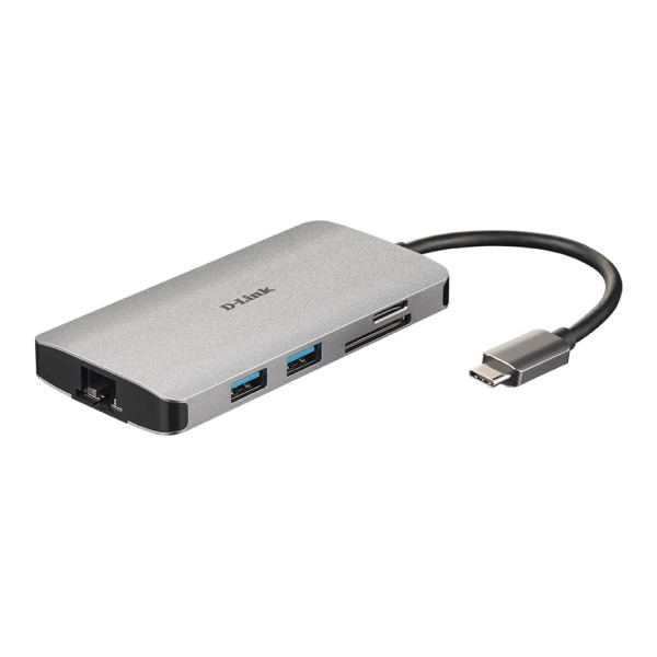 D-Link DUB-M810 stacja dokująca Przewodowa USB 3.2 Gen 1 (3.1 Gen 1) Type-C Srebrny D-Link DUB-M810 stacja dokująca Przewodowa USB 3.2 Gen 1 (3.1 Gen 1) Type-C Srebrny