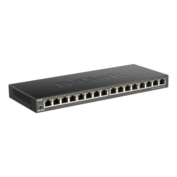 D-Link DGS-1016S łącza sieciowe Nie zarządzany Gigabit Ethernet (10 100 1000) Czarny
