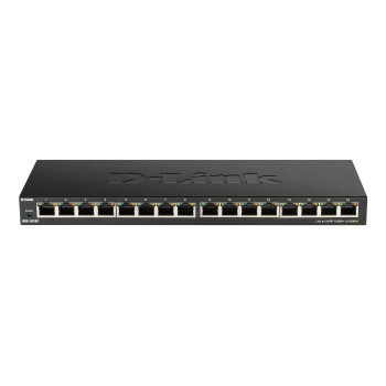 D-Link DGS-1016S łącza sieciowe Nie zarządzany Gigabit Ethernet (10 100 1000) Czarny