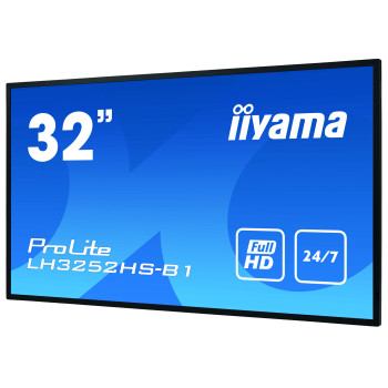 iiyama LH3252HS-B1 signage display Płaski panel Digital Signage 80 cm (31.5") IPS 400 cd m² Full HD Czarny Procesor wbudowany