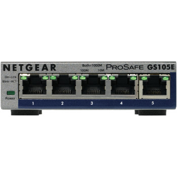 NETGEAR GS105E-200PES łącza sieciowe Zarządzany L2 L3 Gigabit Ethernet (10 100 1000) Szary