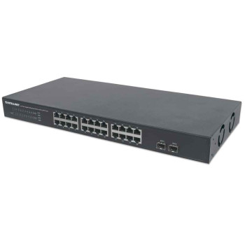 Intellinet 561044 łącza sieciowe Nie zarządzany L2 Gigabit Ethernet (10 100 1000) 1U Czarny