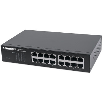 Intellinet 561068 łącza sieciowe Nie zarządzany L2 Gigabit Ethernet (10 100 1000) 1U Czarny