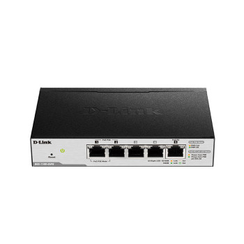 D-Link DGS-1100-05PD łącza sieciowe Zarządzany L2 Gigabit Ethernet (10 100 1000) Obsługa PoE Czarny