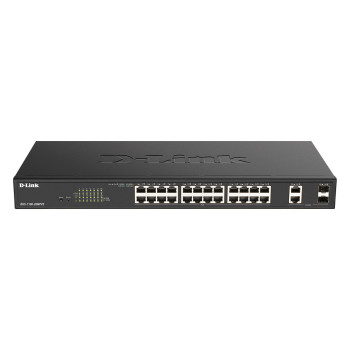 D-Link DGS-1100-26MPV2 łącza sieciowe Zarządzany L2 Gigabit Ethernet (10 100 1000) Obsługa PoE Czarny
