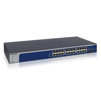 NETGEAR XS724EM Zarządzany L2 10G Ethernet (100 1000 10000) 1U Niebieski, Szary