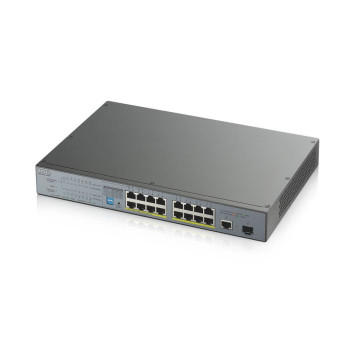 Zyxel GS1300-18HP-EU0101F łącza sieciowe Nie zarządzany Gigabit Ethernet (10 100 1000) Obsługa PoE Szary