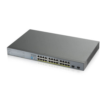 Zyxel GS1300-26HP-EU0101F łącza sieciowe Nie zarządzany Gigabit Ethernet (10 100 1000) Obsługa PoE Szary