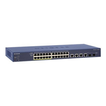 NETGEAR FS728TLP-100EUS łącza sieciowe Zarządzany L2 Fast Ethernet (10 100) Obsługa PoE Czarny