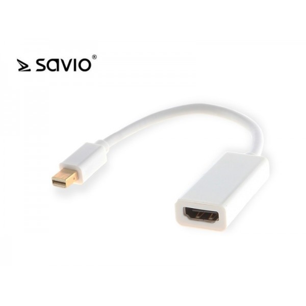 SAVIO CL-57 Adapter mini Displayport M - HDMI AF SAVIO CL-57 Adapter mini Displayport M - HDMI AF