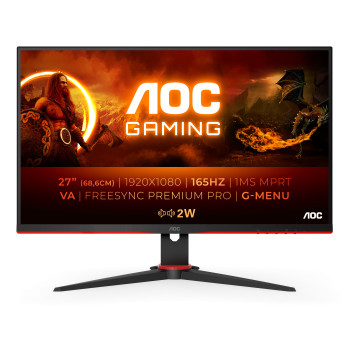 AOC 27G2SAE BK monitor komputerowy 68,6 cm (27") 1920 x 1080 px Full HD LED Czarny, Czerwony