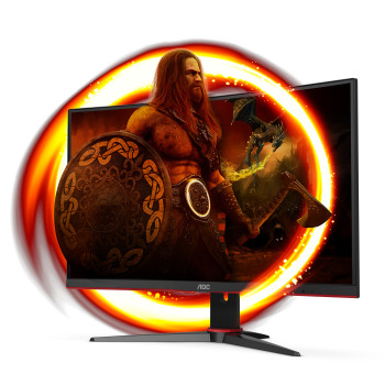 AOC G2 C24G2AE BK monitor komputerowy 59,9 cm (23.6") 1920 x 1080 px Full HD LED Czarny, Czerwony