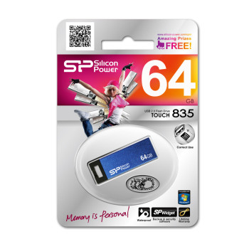 Silicon Power 64GB Touch 835 pamięć USB USB Typu-A 2.0 Niebieski