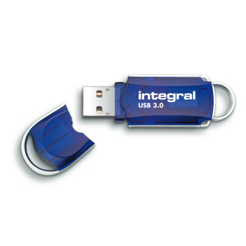 Integral 32GB USB3.0 DRIVE COURIER BLUE UP TO R-100 W-30 MBS pamięć USB USB Typu-A 3.2 Gen 1 (3.1 Gen 1) Niebieski, Srebrny