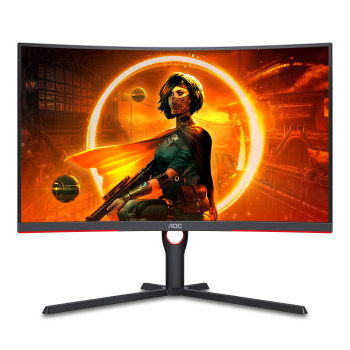 AOC CQ32G3SU BK monitor komputerowy 80 cm (31.5") 2560 x 1440 px Quad HD LED Czarny, Czerwony