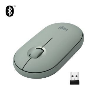 Logitech Pebble M350 myszka Oburęczny RF Wireless + Bluetooth Optyczny 1000 DPI