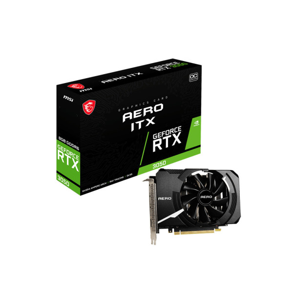 MSI GeForce RTX 3050 AERO ITX 8G OC NVIDIA 8 GB GDDR6 MSI GeForce RTX 3050 AERO ITX 8G OC NVIDIA 8 GB GDDR6