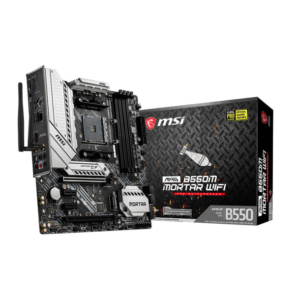 MSI MAG B550M Mortar Wifi AMD B550 Socket AM4 micro ATX MSI MAG B550M Mortar Wifi AMD B550 Socket AM4 micro ATX