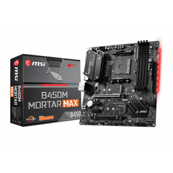 MSI B450M Mortar Max AMD B450 Socket AM4 micro ATX