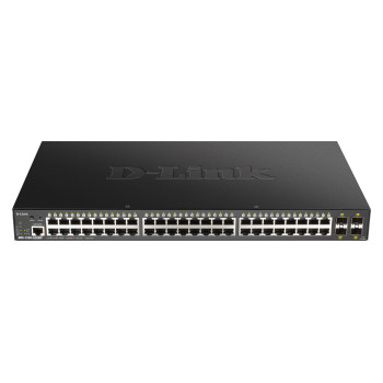 D-Link DGS-1250-52XMP łącza sieciowe Zarządzany L3 Żaden Obsługa PoE Czarny