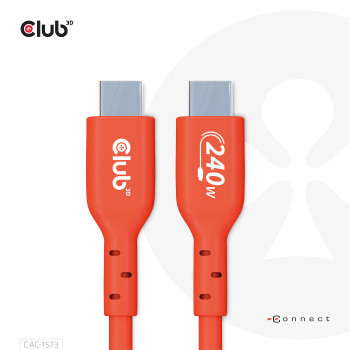 CLUB3D CAC-1573 kabel USB 2 m USB4 Gen 2x2 USB C Czerwony