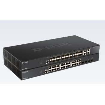 D-Link DXS-1210-28T łącza sieciowe Zarządzany L2 L3 10G Ethernet (100 1000 10000) 1U Czarny