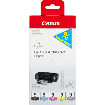 Canon 1034B013 nabój z tuszem 5 szt. Oryginalny Standardowa wydajność Cyjan, Szary, Purpurowy, Czarny fotograficzny, Żółty
