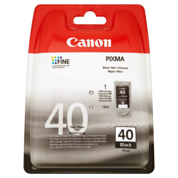 Canon PG-40 nabój z tuszem 1 szt. Oryginalny Standardowa wydajność Czarny