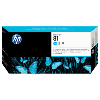 HP Głowica drukująca 81 DesignJet  błękitny pigmentowy i moduł czyszczenia głowicy