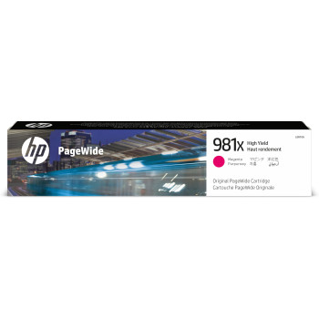 HP Oryginalny purpurowy wkład atramentowy 981X PageWide o dużej pojemności