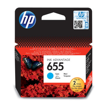HP 655 oryginalny wkład atramentowy Ink Advantage błękitny
