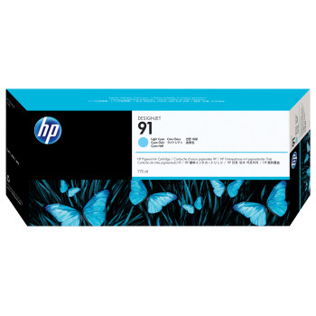 HP Jasnobłękitny pigmentowy wkład atramentowy 91 DesignJet 775 ml