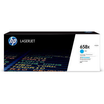 HP 658X — oryginalny wkład LaserJet o dużej wydajności z błękitnym tonerem