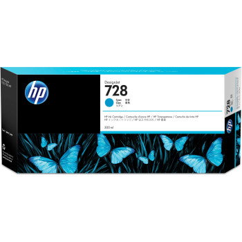 HP Wkład z atramentem błękitnym DesignJet 728 o pojemności 300 ml
