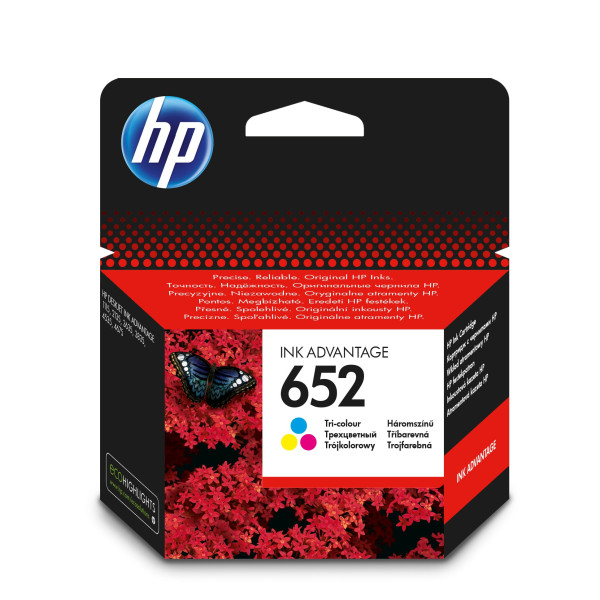 HP Oryginalny wkład atramentowy 652 Ink Advantage, trójkolorowy HP Oryginalny wkład atramentowy 652 Ink Advantage, trójkolorowy