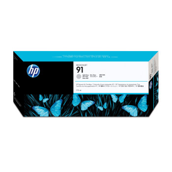 HP Jasnoszary pigmentowy wkład atramentowy 91 DesignJet 775 ml