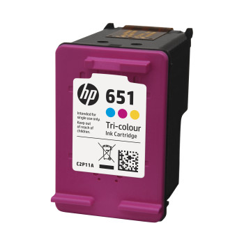 HP Oryginalny, trójkolorowy wkład atramentowy 651 Ink Advantage