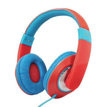 Trust 23585 słuchawki zestaw słuchawkowy Przewodowa Opaska na głowę Muzyka Niebieski, Czerwony
