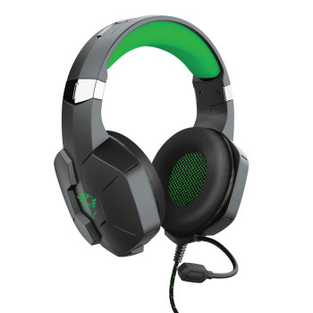 Trust GXT 323X Carus Zestaw słuchawkowy Przewodowa Opaska na głowę Gaming Czarny, Zielony