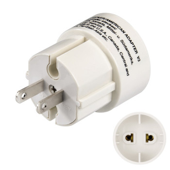 Hama American Plug adapter zasilający  inwentor Biały