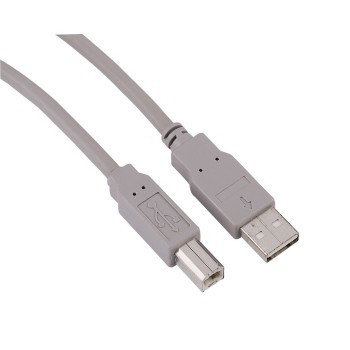 Hama USB 2.0, 3.00m kabel USB 3 m USB A USB B Szary
