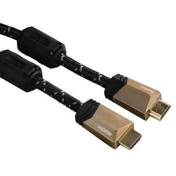 Hama 3m, 2xHDMI kabel HDMI HDMI Typu A (Standard) Czarny, Brąz