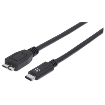 Manhattan 353397 kabel USB 1 m USB 3.2 Gen 2 (3.1 Gen 2) USB C Micro-USB B Czarny